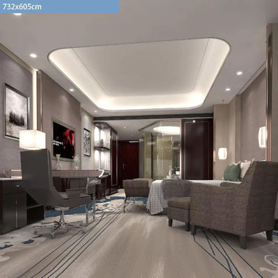Custom Hotel Lobby Wand zu Wand Teppich für 5-Sterne-Geschäftliche Bankett Flur