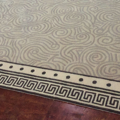 Home Handmade Tufting Weißfarbiger Teppich und Teppich mit kundenspezifischem Design aus Wolle/Arcylic