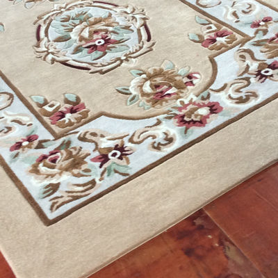 Home Handmade Tufting Weißfarbiger Teppich und Teppich mit kundenspezifischem Design aus Wolle/Arcylic