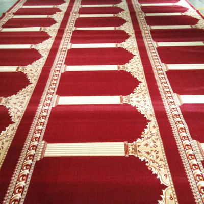 8mm Pile Height Nicht rutschfähige Moschee Teppich Roll in Design für Pakistan Moschee