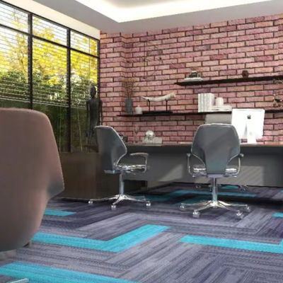 Geschäftszimmer Luxus abnehmbare Teppichfliesen 50x50 Puzzle Muster Büro Modular Teppich