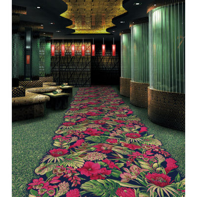 Maßgeschneiderte Breite Luxus Pflaumenblumenmuster Hotelteppich für Hotelzimmerdekoration