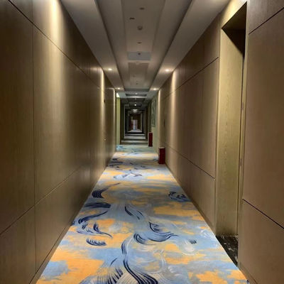 angepasste Farbe Hotel Lobby Wand zu Wand Teppich für 5 Sterne feuerbeständige Bankettsaal