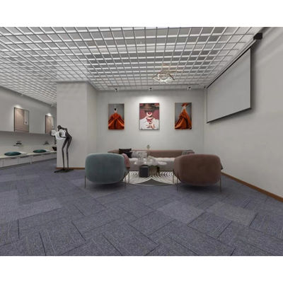 Plain Style 25*100cm Reinfarbige Nylon Teppichfliesen perfekt für Büro Modular Teppich