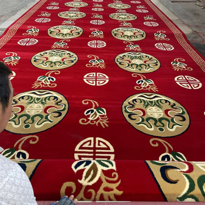 Maßgeschneiderte Farbe Moschee Wand zu Wand Teppich aus 80% Wolle und 20% Nylon für Moscheen