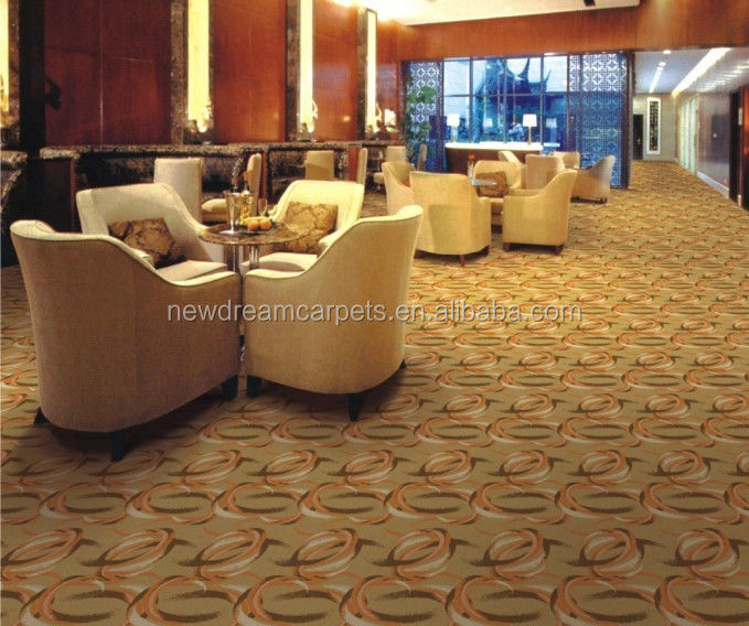 Vorrat 20% Nylon 80% Wolle Fünf-Sterne gewebter Axminster Teppich für Hotel Lobby Restaurant