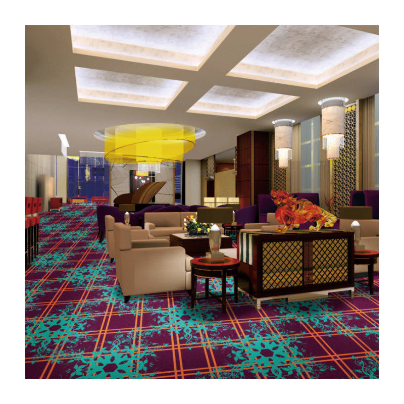 Maßgeschneiderte Breite Luxus Pflaumenblumenmuster Hotelteppich für Hotelzimmerdekoration