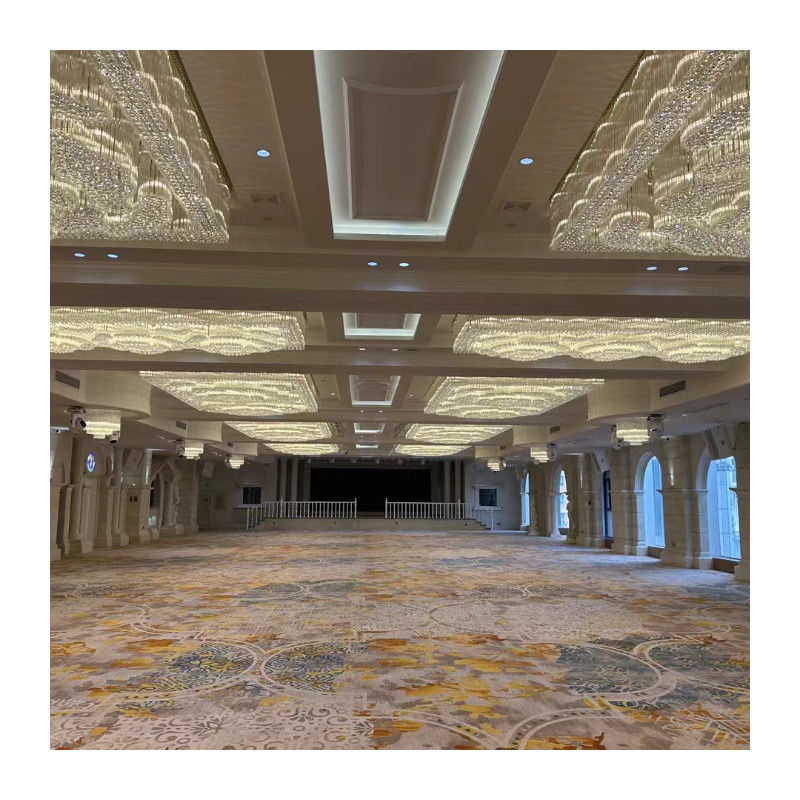 Pfahlhöhe 7-10 ± 0,5 mm Custom Nylon Druck Axminster Hotel Casino feuerbeständiger Teppich für Veranstaltungsort