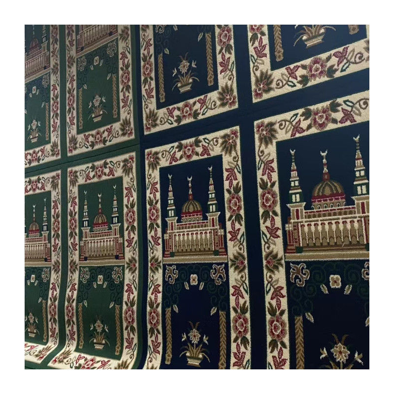 Anpassungsgröße Gebet Moschee Stil Wand zu Wand Teppich für Moschee Teppich 3.66/4m*25m